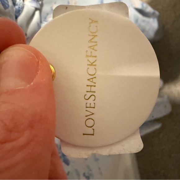 LoveShackFancy Hubert Blue and White Floral Dress - Picture 2 of 7